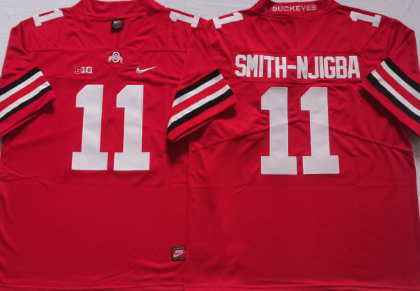 Men's Ohio State Buckeyes Jaxon Smith-Njigba #11 Scarlet Jersey